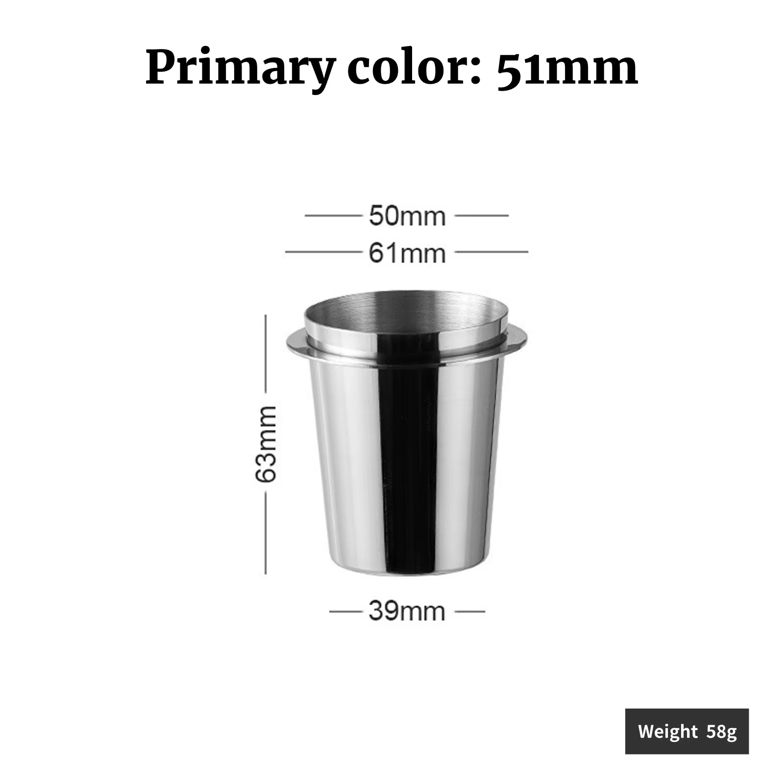 Tasse doseuse de café 58/53/51mm, tasse à renifler pour Machine à expresso, tasse doseuse de café en