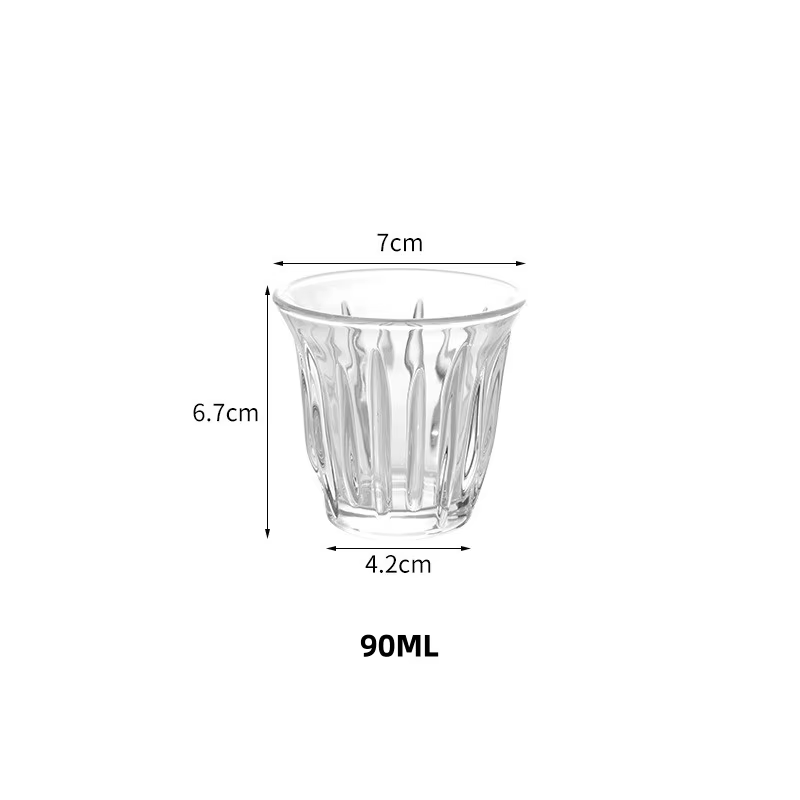 Tasse à café en verre transparent 90/130/160/200ML, verre à cocktail résistant à la chaleur, verre à