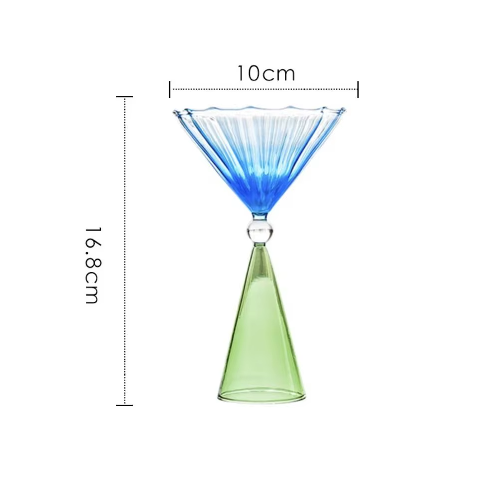 Coupe en Verre Coloré pour Crème Glacée, Cocktail, Champagne, Dessert, Vin, Whisky, ix