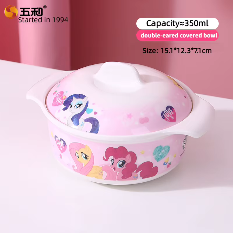 Vaisselle pour enfants My Little Pony incassable, vaisselle en mélamine de qualité alimentaire sans