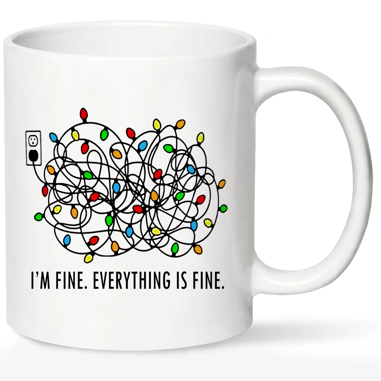 Tasse à café en céramique It's Fine I'm Fine, tout va bien, tasse à thé, standardisation originale,