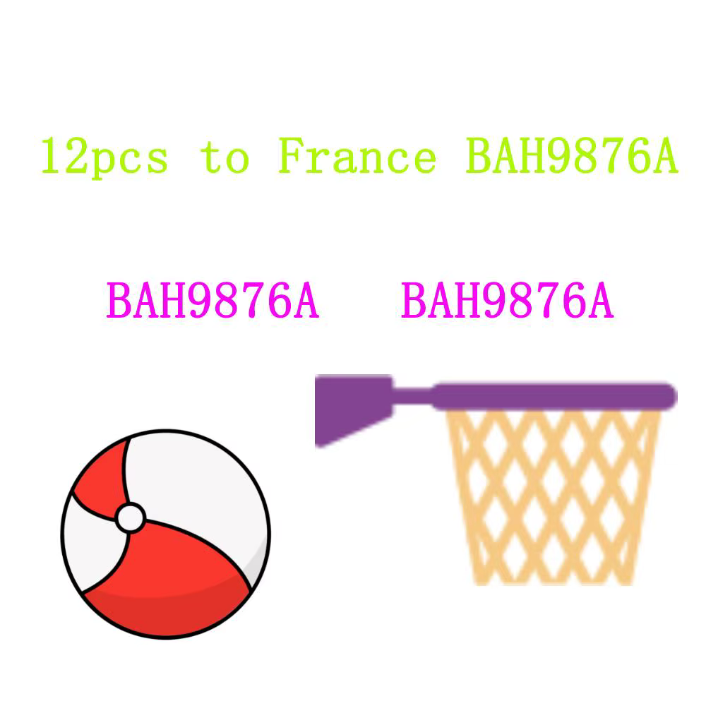 12 pièces vers la France BAH9876AQ12