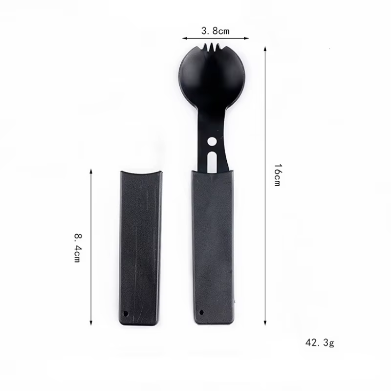 Vaisselle de Camping en plein air couteau en acier inoxydable fourchette cuillère Portable multi-fon