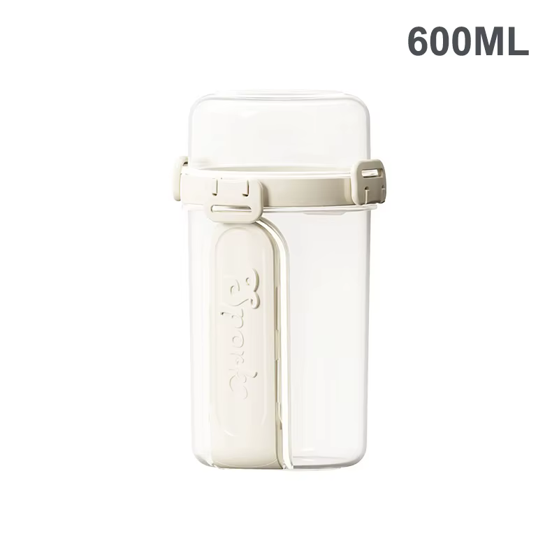 Tasse à salade d'avoine de 600ML, Double tasse pour petit déjeuner, ensemble de récipients pour céré