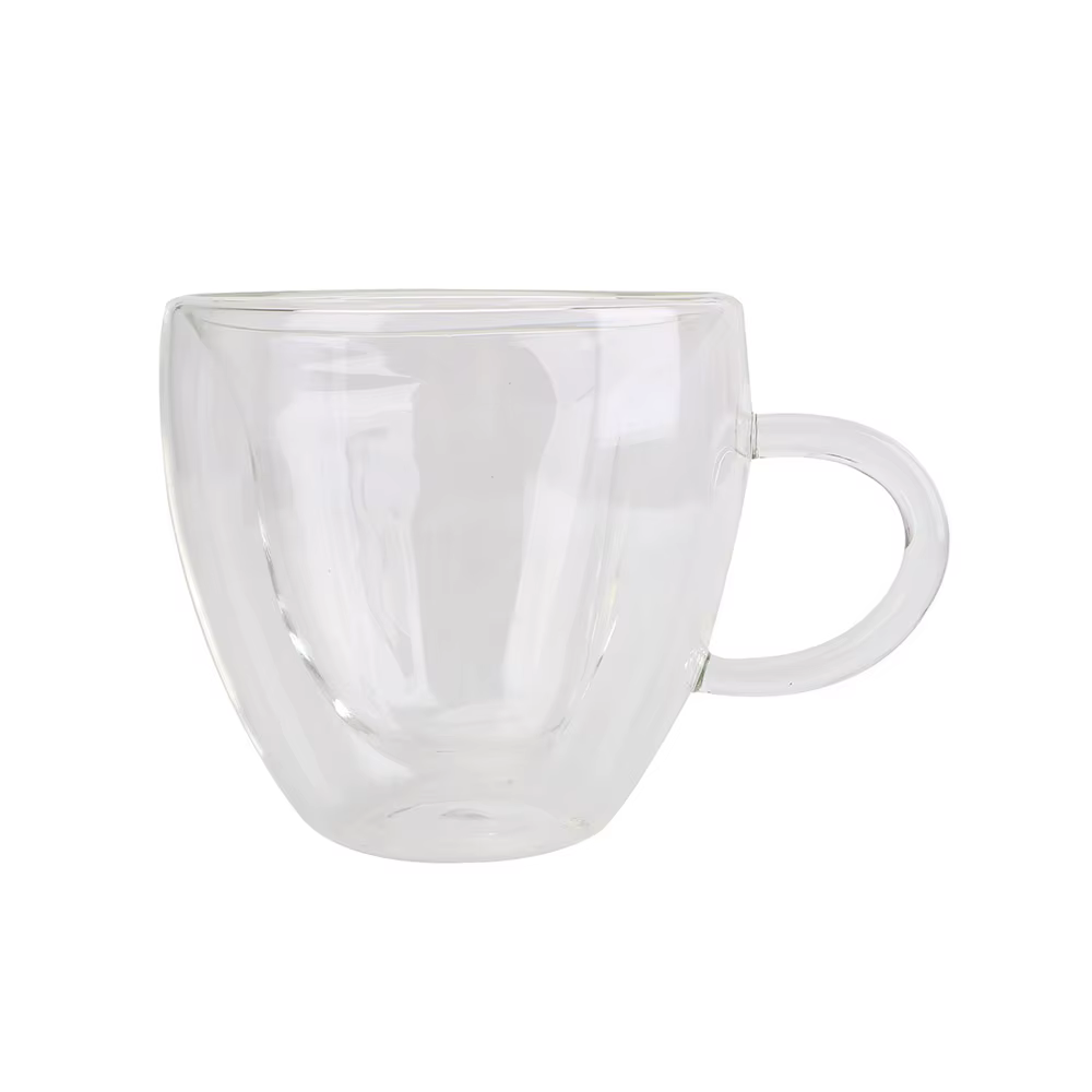 Tasse en verre à Double paroi en forme de cœur d'amour, résistante à la chaleur, verres à thé, à biè
