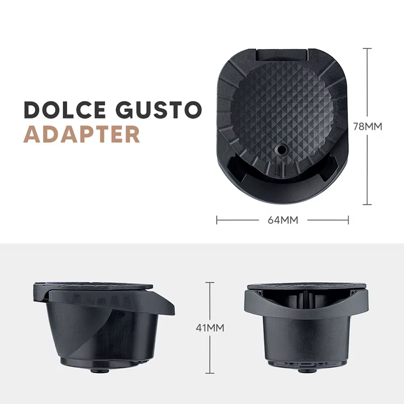 Nouvel adaptateur de capsule de café réutilisable pour Dolce Gusto Genio S Crema Pod Grinder, fourni