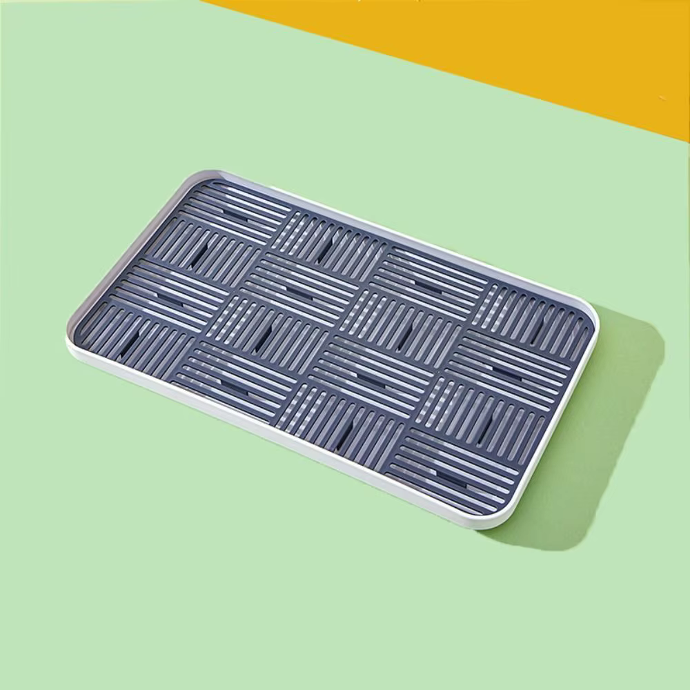Égouttoir à double couche avec poignées amovibles, design de grilles, rangement de la vaisselle, acc