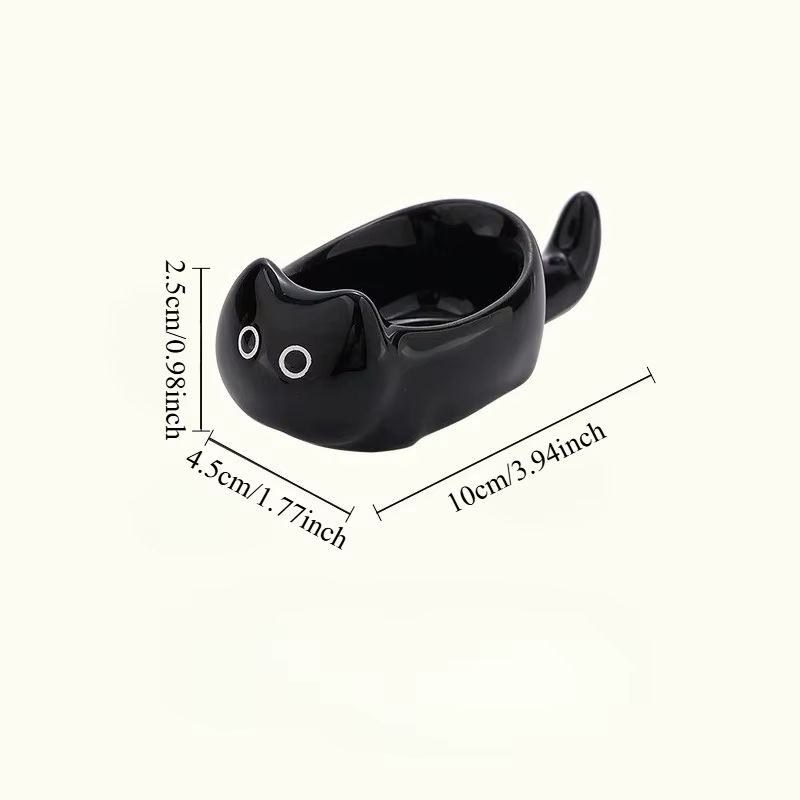 Mini assiette à tremper en céramique en forme de chat, plat d'appoint, petit bol, vaisselle de maiso