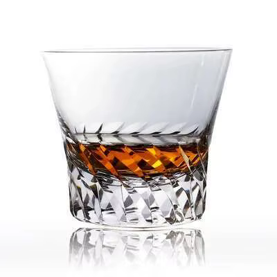 Verre à vin en cristal GLORIA CRYSTA, coupe à whisky Ailes d'Ange, verre à whisky taillé à la main, 