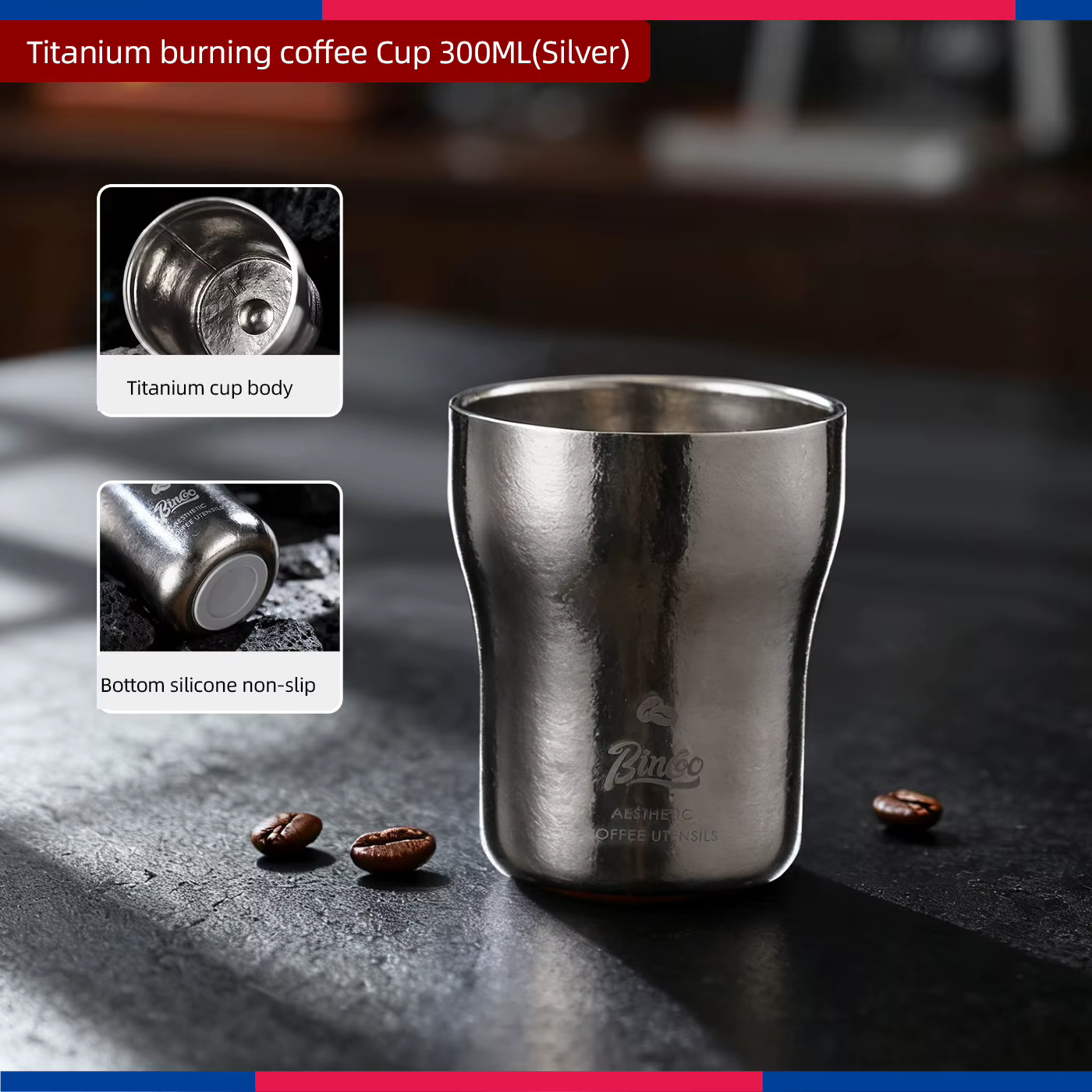 Bincoo – tasse de voyage en titane pur de qualité supérieure, bouteille isolée légère et Durable pou