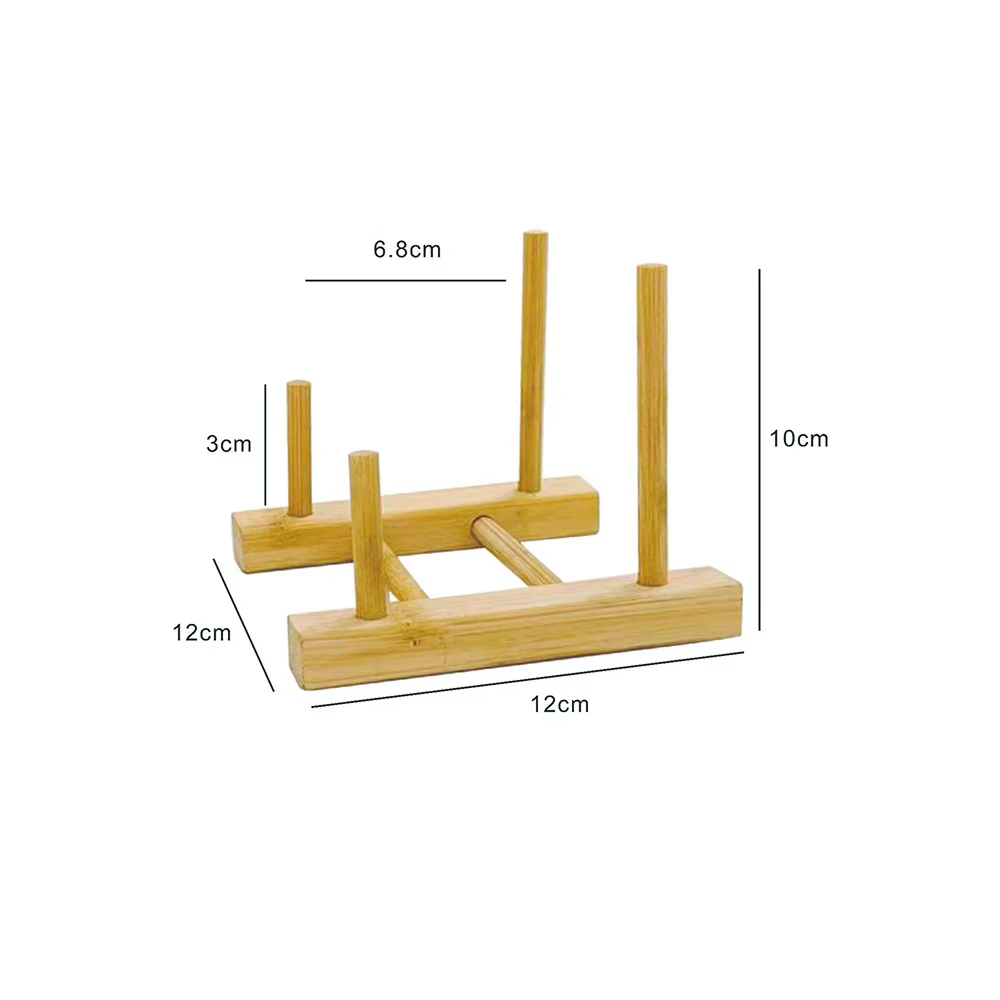 Égouttoir à vaisselle en bois peu encombrant, multifonctionnel, avec design multi-grilles, support p