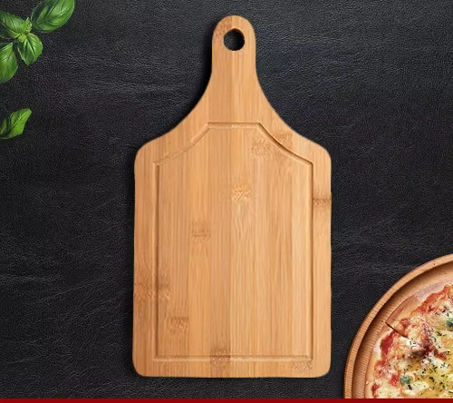 Planche à découper de cuisine en bois massif, avec poignée, peut accrocher, planche alimentaire, pou