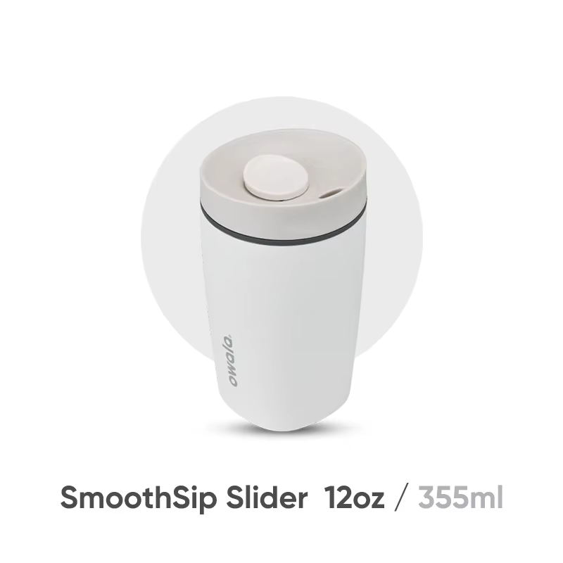 Gobelet à café SmoothSip Slider 12oz, gobelet à boire directement, gobelet isotherme, gobelet à eau