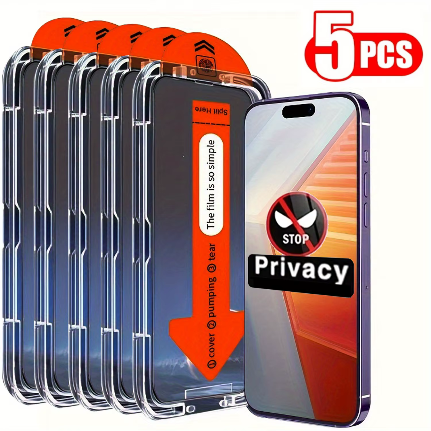 Verre trempé Anti-espion pour iPhone 13 12 Mini 11 14 15 Plus 16 Pro Max 17 Air 16e protecteur d'écr