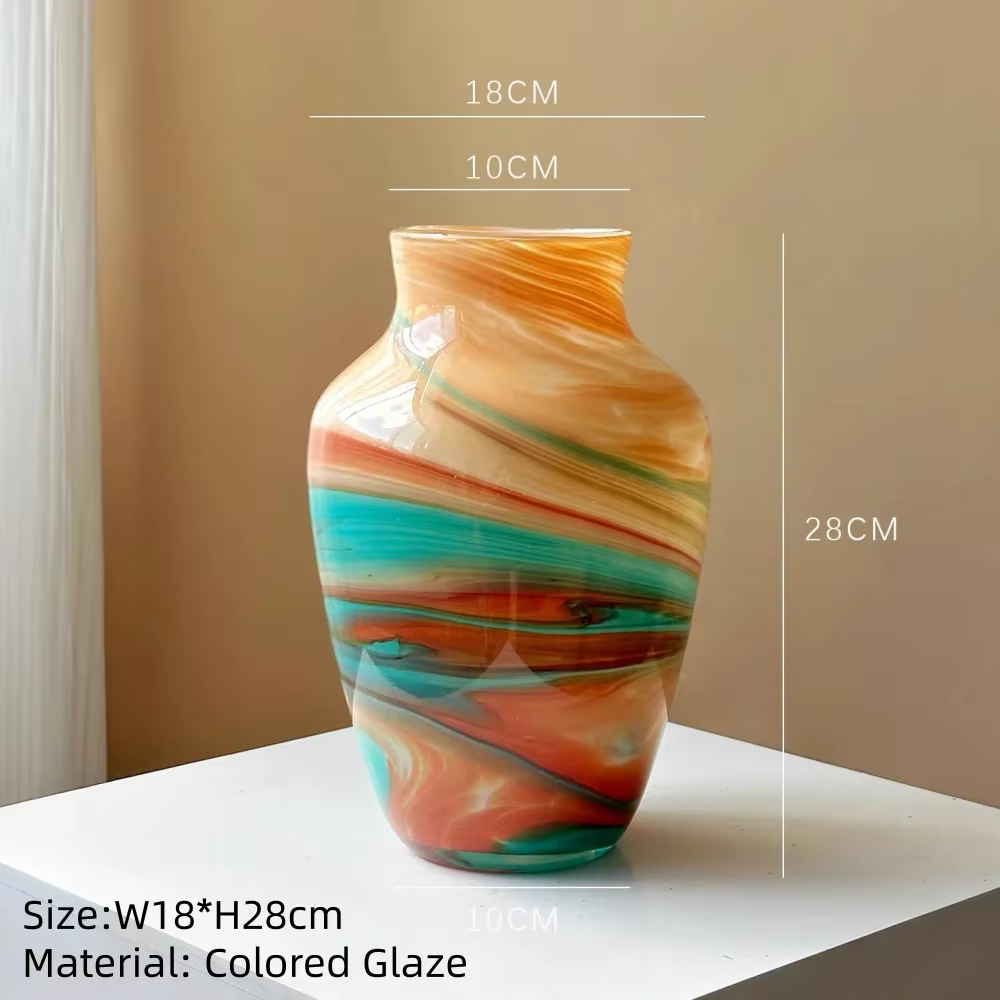 Vase en verre, ornement luxueux et élégant, arrangement floral pour salon, décoration rétro pour la