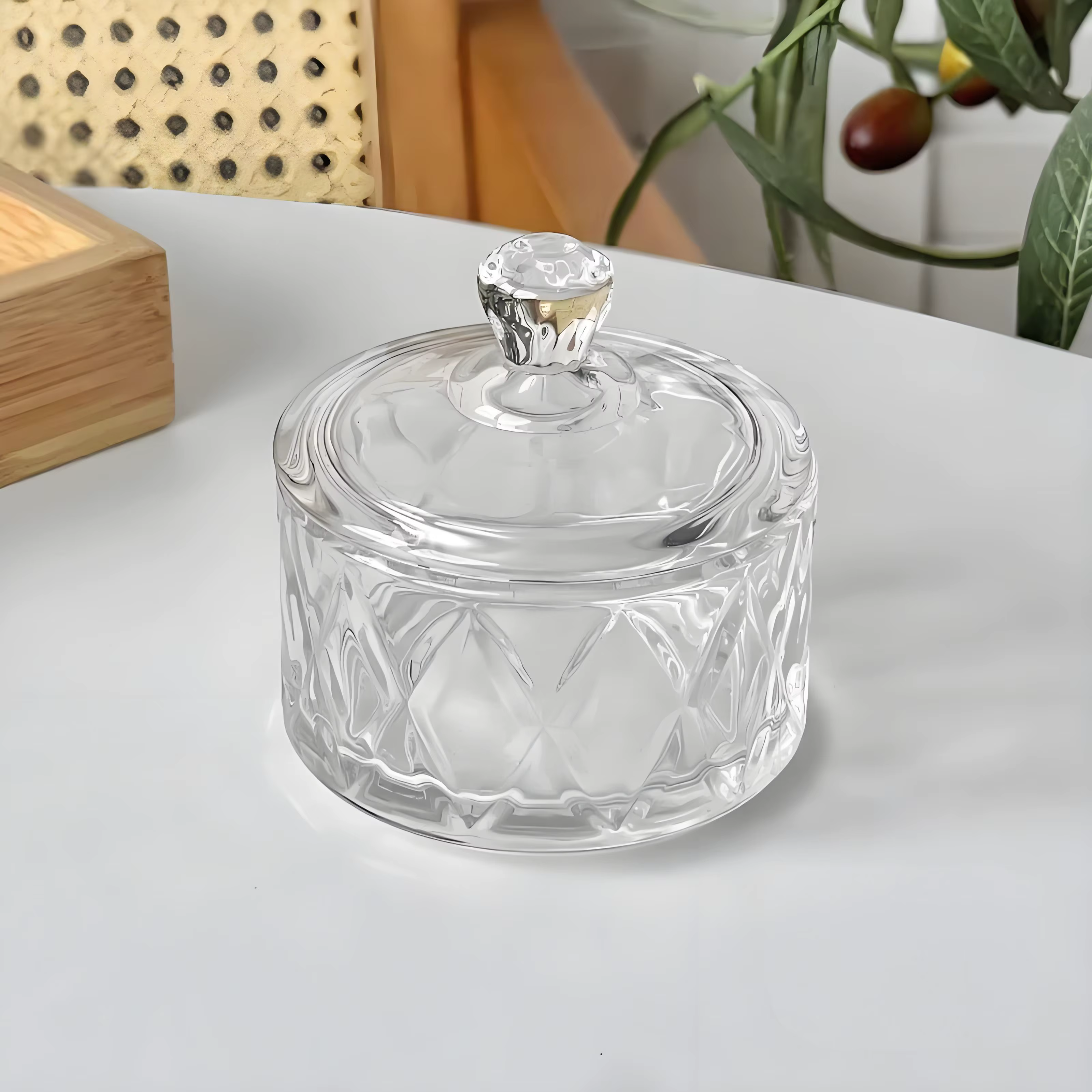 Tasses à Dessert glacées en verre élégantes avec couvercles, 1 pièce, parfaites pour le Pudding, le