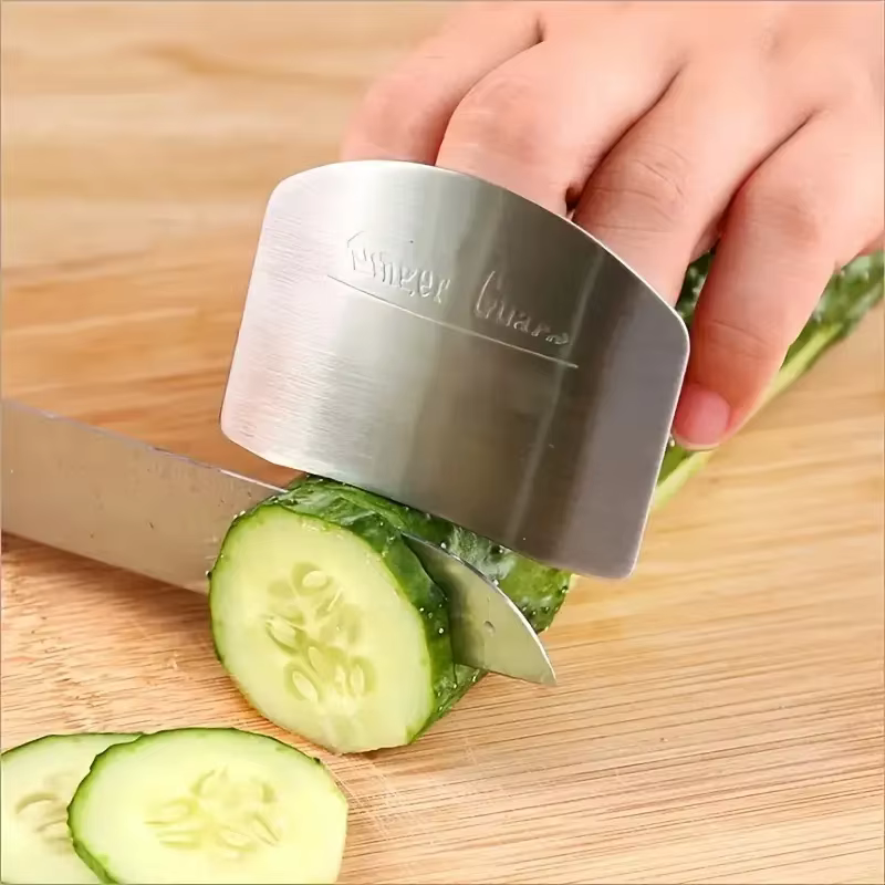 Protège-doigts en acier inoxydable pour coupe de légumes, protège-mains, gadget de cuisine, housse d