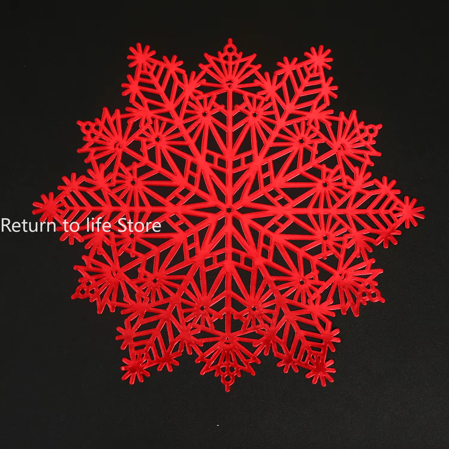 Sous-verre de tasse de flocon de neige de Noël, napperon de table antidérapant, conception évidée, f