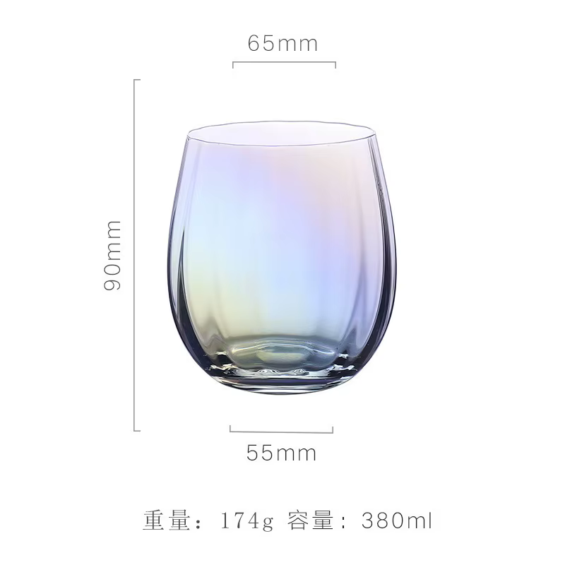 Verre à vin à vent nordique, cristal galvanoplastie, verre à cocktail, vin rouge arc-en-ciel, pieds 