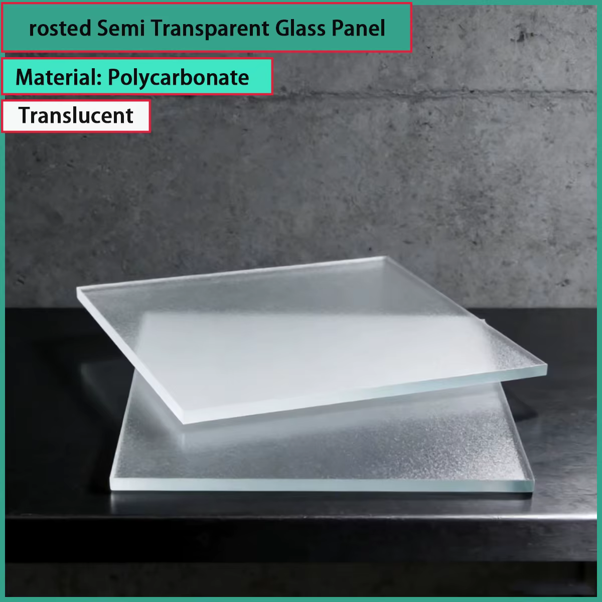 Panneau en verre semi-transparent givré en polycarbonate de 1,5 à 5 mm - bloquant efficacement la li