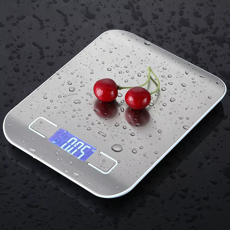 Balance de cuisine numérique 5kg/10kg, chargement USB, balances électroniques en acier inoxydable, b