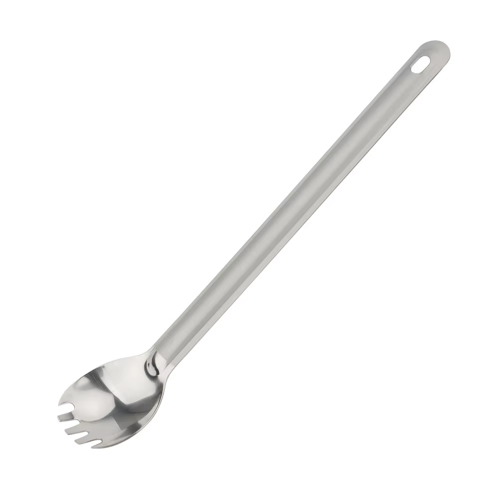 Vaisselle d'extérieur en alliage de titane, fourchette à Long manche, cuillère de Camping, cuillère 