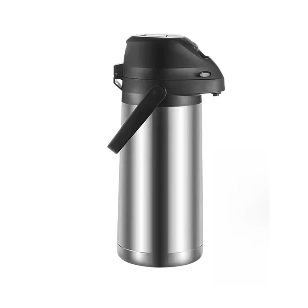 Leeseph – carafe à café avec pompe, grand airpot isolé en acier inoxydable de 1,9/4l, action à levie
