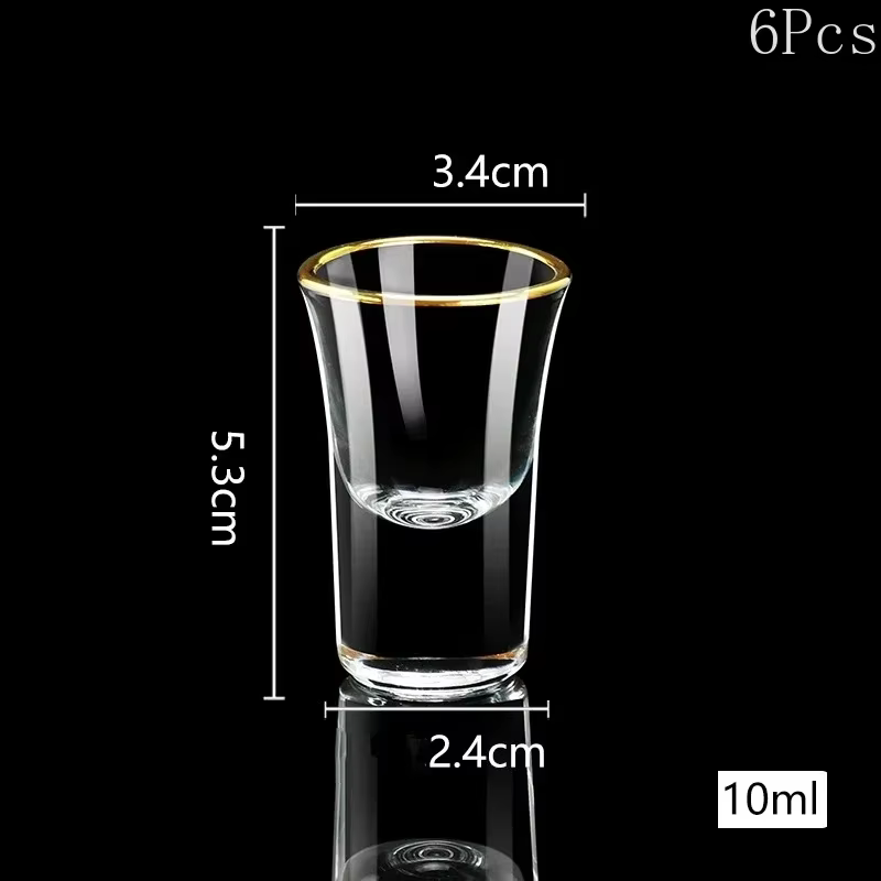 Verre à Vodka en cristal, 0.5oz, Mini taille, feuille d'or, verres à vin, esprits, saké japonais, co