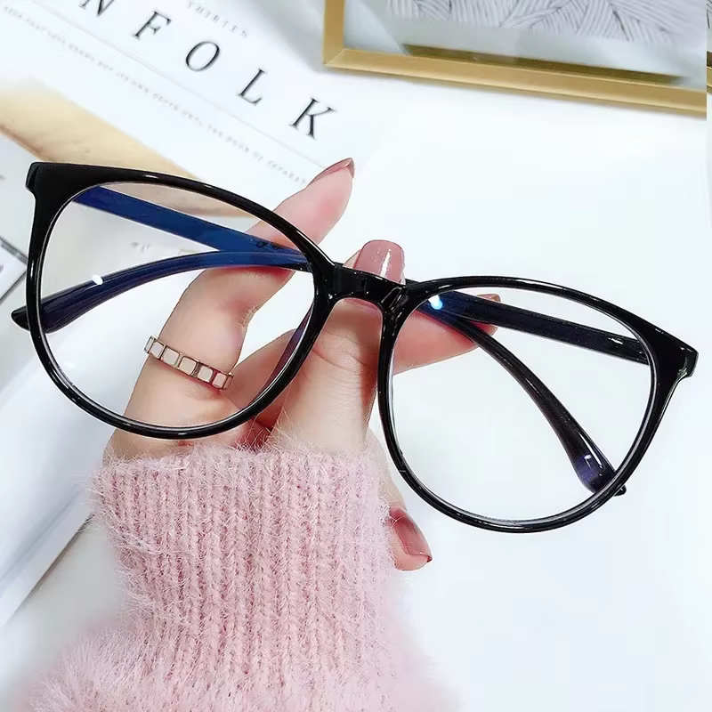 Lunettes à monture transparente rétro ultralégères pour hommes et femmes, lunettes simples, fausses 