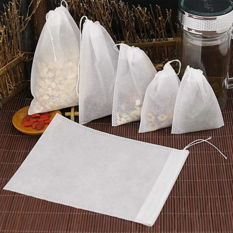 Sachets de Thé en Tissu Non Tissé avec Ficelle, Infuseur à Thé, Épices, Café, Thermoscellé, Poudres