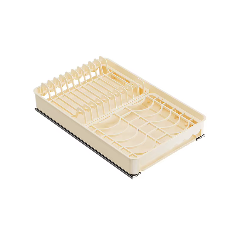 Organisateur de cuisine extractible sous évier, égouttoir à vaisselle rétractable sans perçage, tiro