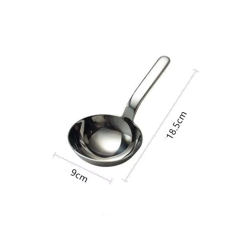 Cuillères à soupe approfondissantes en acier inoxydable, louche à soupe à manche court, grande cuill