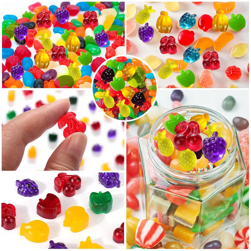 Moules à fruits en silicone sans Bpa, moules à chocolat pour bonbons gélifiés pour enfants, y compri
