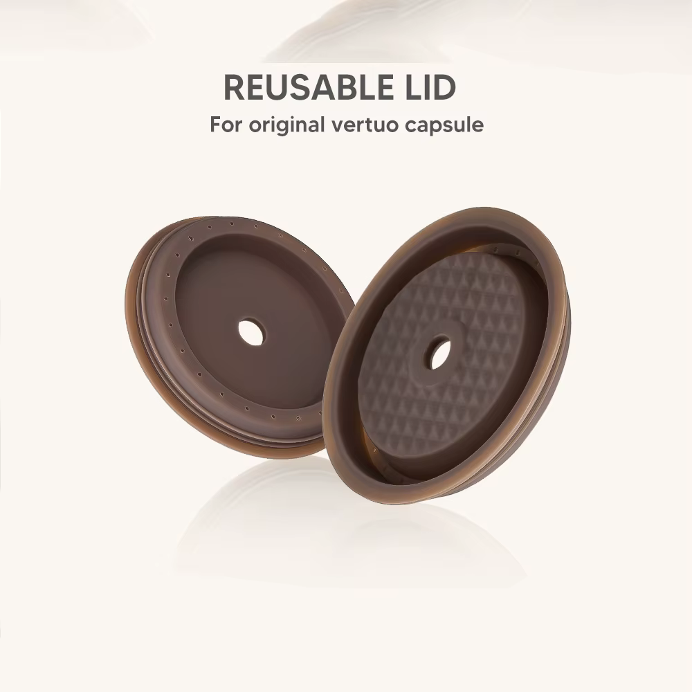 Couvercle réutilisable en silicone de qualité alimentaire pour capsules de café VerAACoffee, adapté 