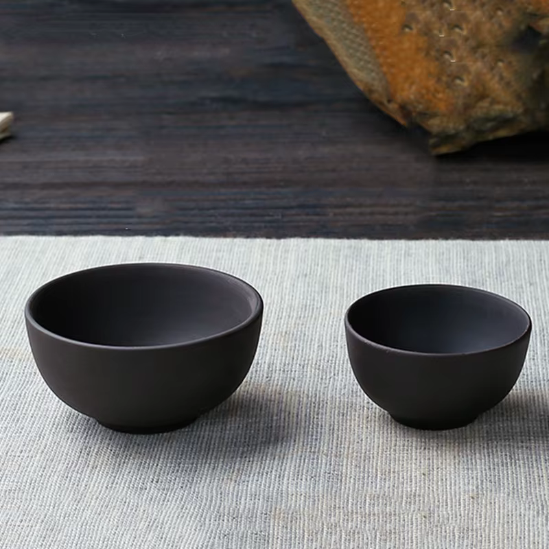 8 pièces/ensemble Yixing tasse à thé en argile violette faite à la main authentique bol à thé Dahong