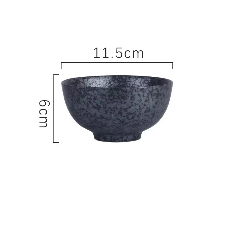 Filles à riz ménager en céramique de 4.5 pouces, bol à soupe japonais rétro pour restaurant maison b