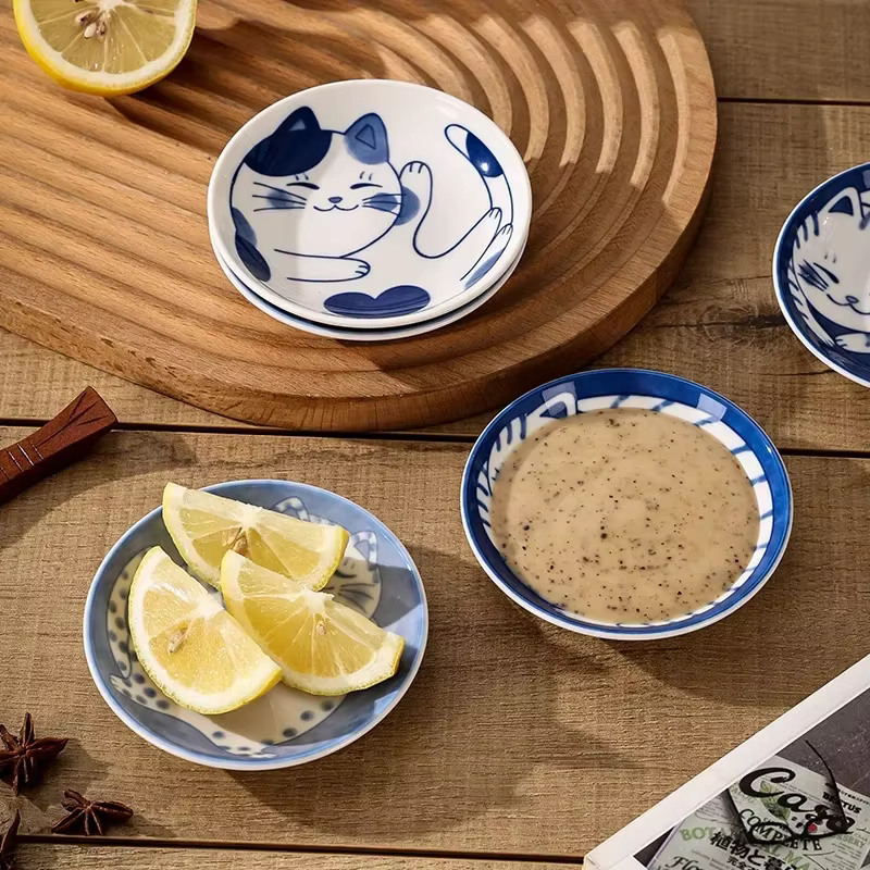 Vaisselle à Sauce en céramique, assiette à Sushi, vaisselle, Dessert de Style japonais, assiette à é