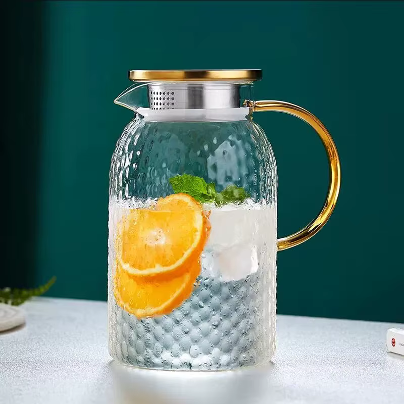 Pichet à jus en verre antidéflagrant, résistant à la chaleur, tasse d'eau, bouilloire froide, récipi