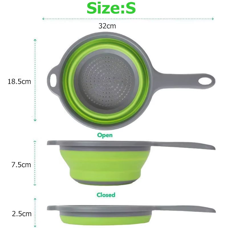 LMETJMA passoire pliable en Silicone avec poignée passoire pliante de cuisine pour égouter des pâtes