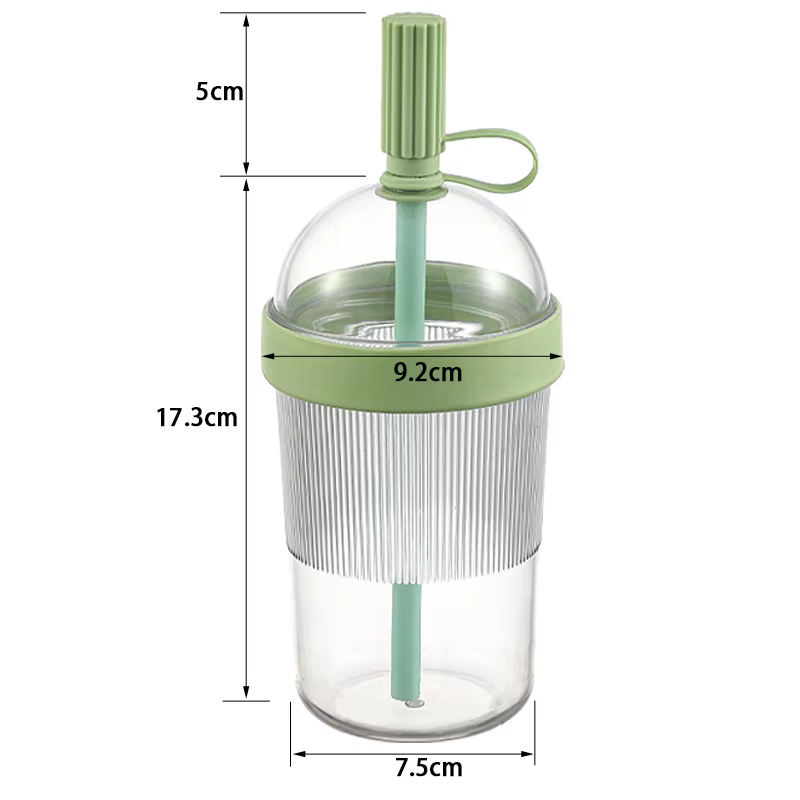 Gobelet à café portable grande capacité avec paille, pour l'extérieur, pour eau, thé au lait, jus et