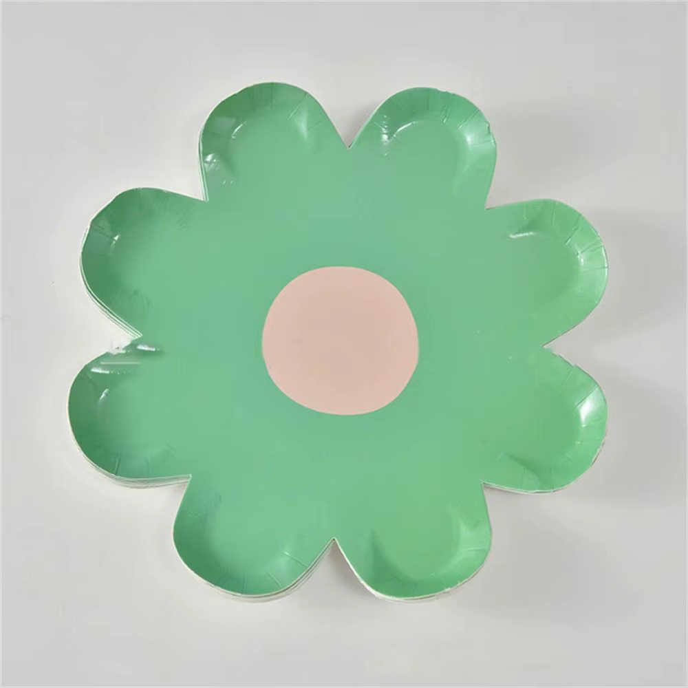 Vaisselle de pique-nique marguerite jetable, 10 pièces, petite assiette à dîner en fleurs pour récep