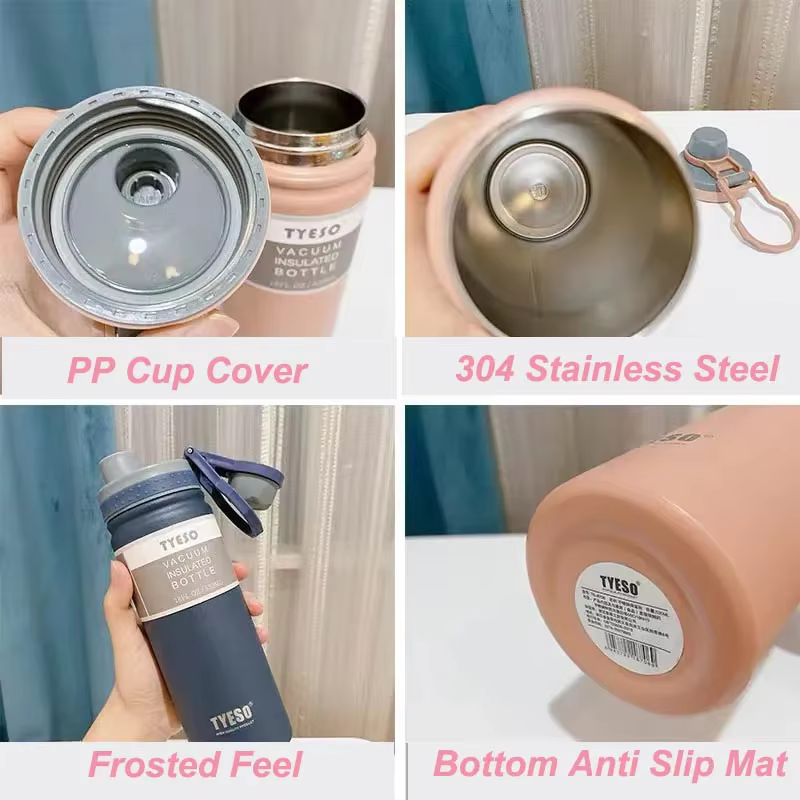 Tyeso – bouteille Thermos de 750ML, flacon sous vide en acier inoxydable, bouteille d'eau isolée, ta