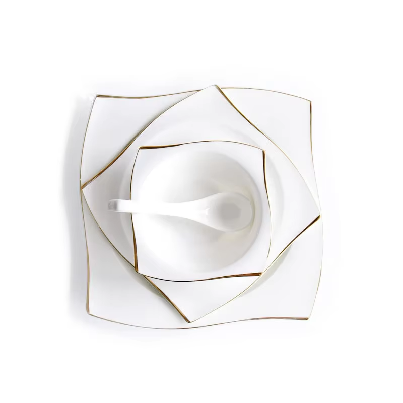Ensemble de vaisselle en céramique, vaisselle en porcelaine d'os, plats et plateaux créatifs de Phno