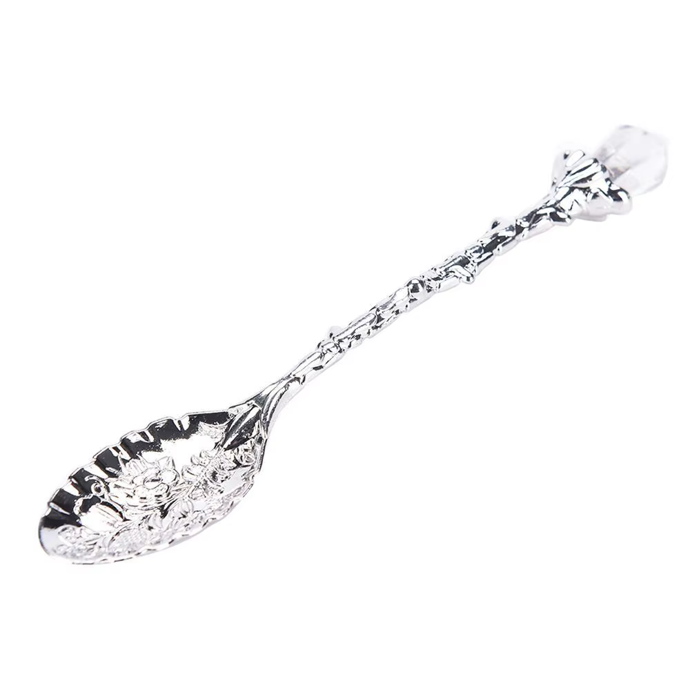Cuillère à café tête en cristal, couverts à thé, crème glacée, accessoires de Dessert, cuillères de 