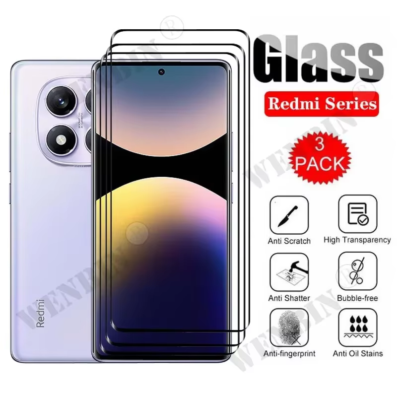 Protecteur d'écran à couverture complète incurvée, verre Guatemala pour Redmi Note 14, Note 14 Pro, 