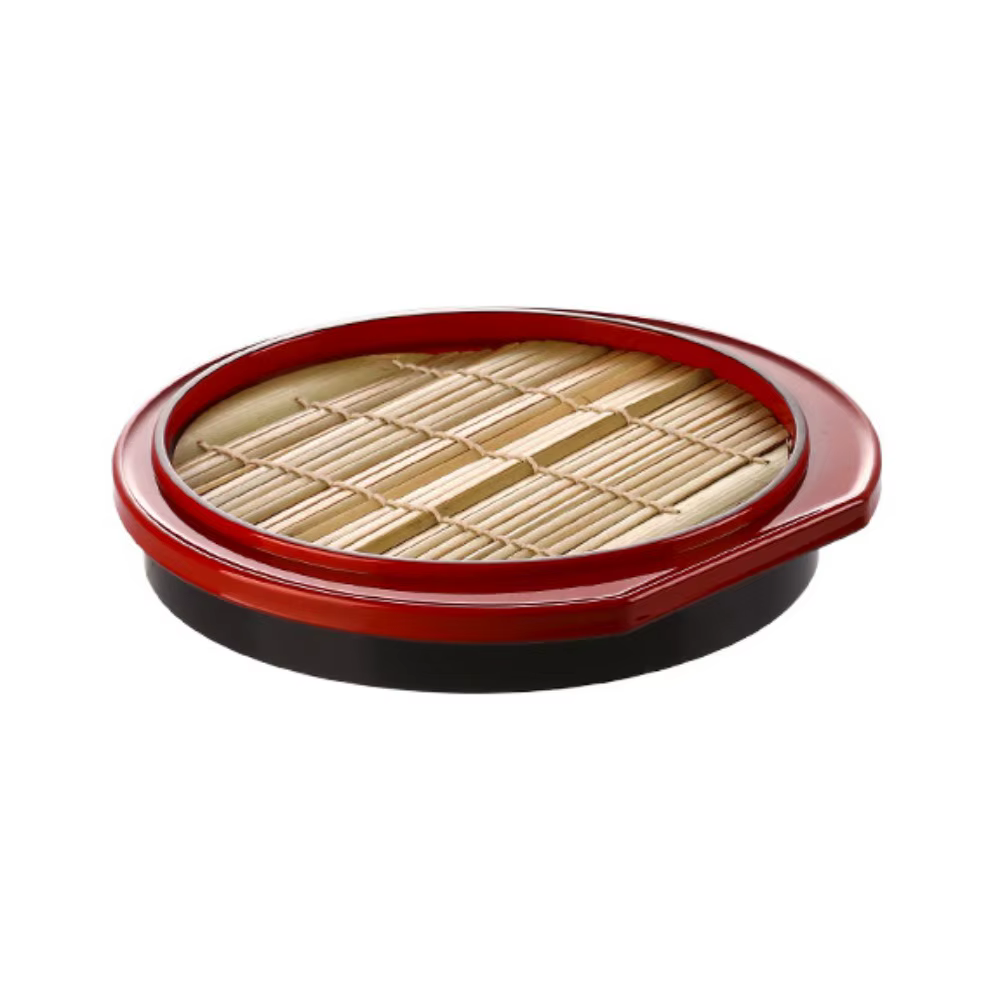 Plat à nouilles froides de Style japonais, polyvalent avec tapis en bambou, assiette à nouilles Soba
