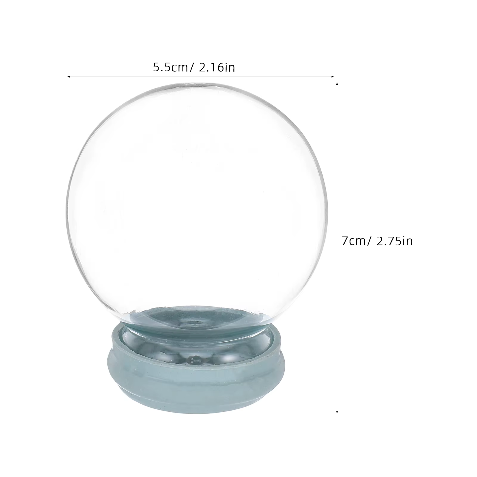 Dôme en verre de boule de neige à faire soi-même, affichage artisanal Transparent et rechargeable po