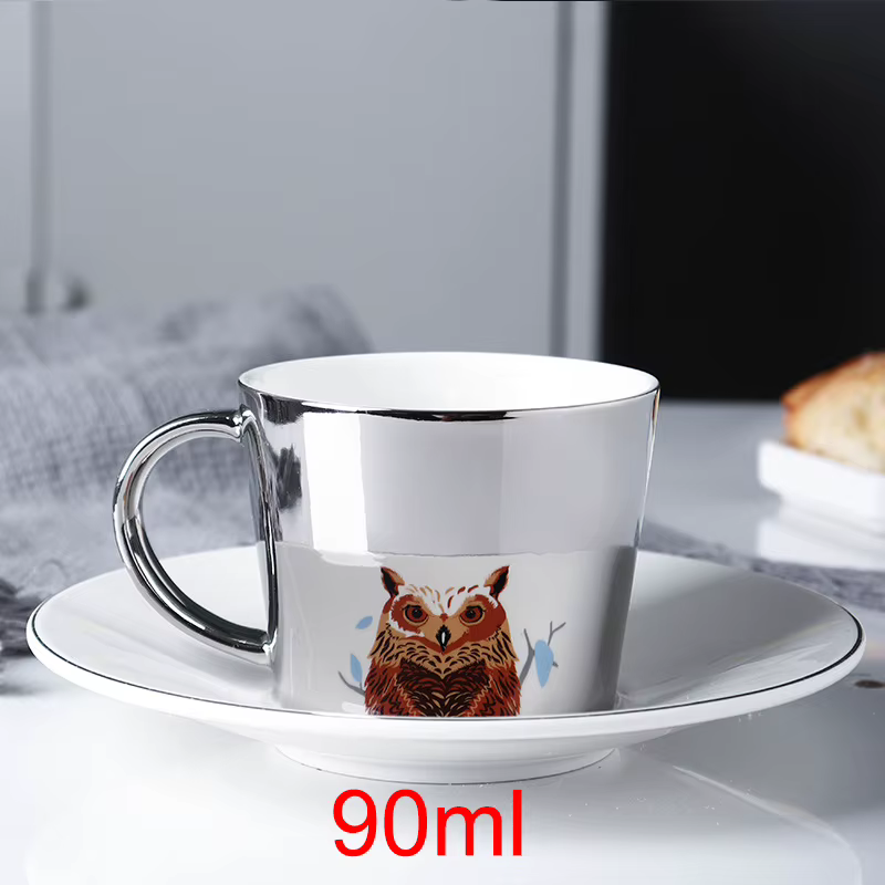 Tasse anamorphique cheval créative, tasse réflexion miroir, tasse colibri, service à café et à thé L