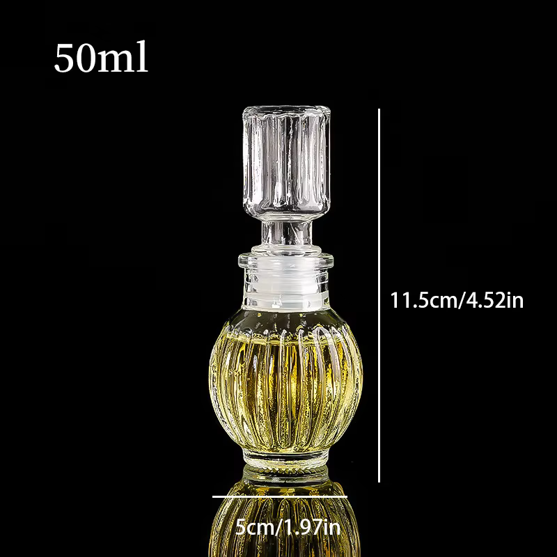 1 pièce, 50 ml, petite bouteille transparente vide pour spiritueux, whisky, vin, mini bouteille en v