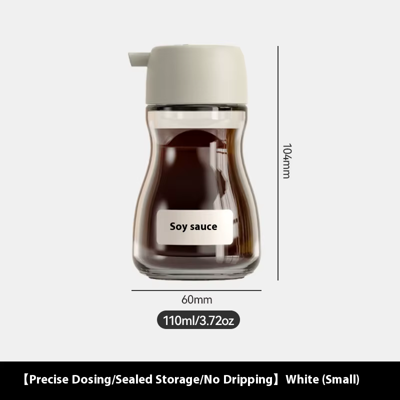 Distributeur d'huile en verre quantitatif, mini-bouteille d'huile anti-fuite pour sauce soja, vinaig